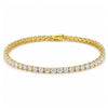 Certified 6.20Ct GH/VS Round Cut Natural Diamond Women Tennis Bracelet 14k Gold