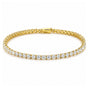 Certified 6.20Ct GH/VS Round Cut Natural Diamond Women Tennis Bracelet 14k Gold