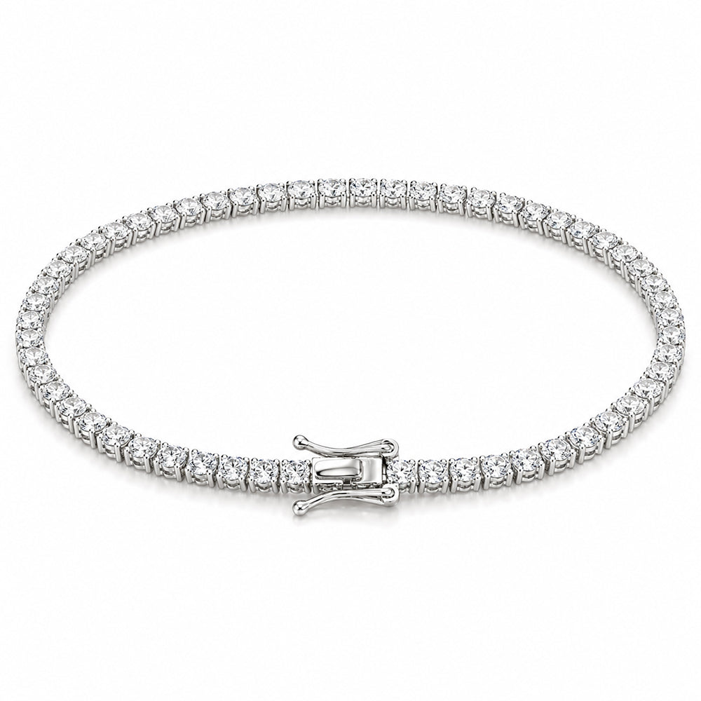14k Gold 6Ct Round Cut Certified Natural Diamond Tennis Bracelet Dazzling GH/SI