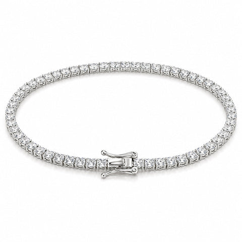 14k Gold 6Ct Round Cut Certified Natural Diamond Tennis Bracelet Dazzling GH/SI