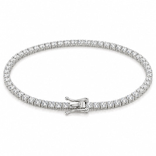 14k Gold 6Ct Round Cut Certified Natural Diamond Tennis Bracelet Dazzling GH/SI