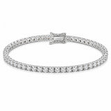 14k White Gold Sparkling Wedding Tennis Bracelet Certified Natural Diamond 6Ct