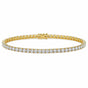 GH/VS Certified 6Ct Round Cut Sparkling Natural Diamond 14k Gold Tennis Bracelet