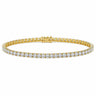 GH/VS Certified 6Ct Round Cut Sparkling Natural Diamond 14k Gold Tennis Bracelet in 14kt Yellow Gold