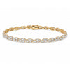 14K Yellow Gold Lab Grown Diamond Charm Tennis Bracelet Marquise Cut Minimalist