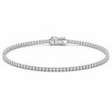 3.50Ct Round EF/VVS Certified Lab-Grown Diamond Tennis Bracelet 18k Solid Gold
