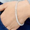 5Ct Round Cut GH/VS Natural Diamond Tennis Bracelet Birthday Gift 14k White Gold - GEMHUB
