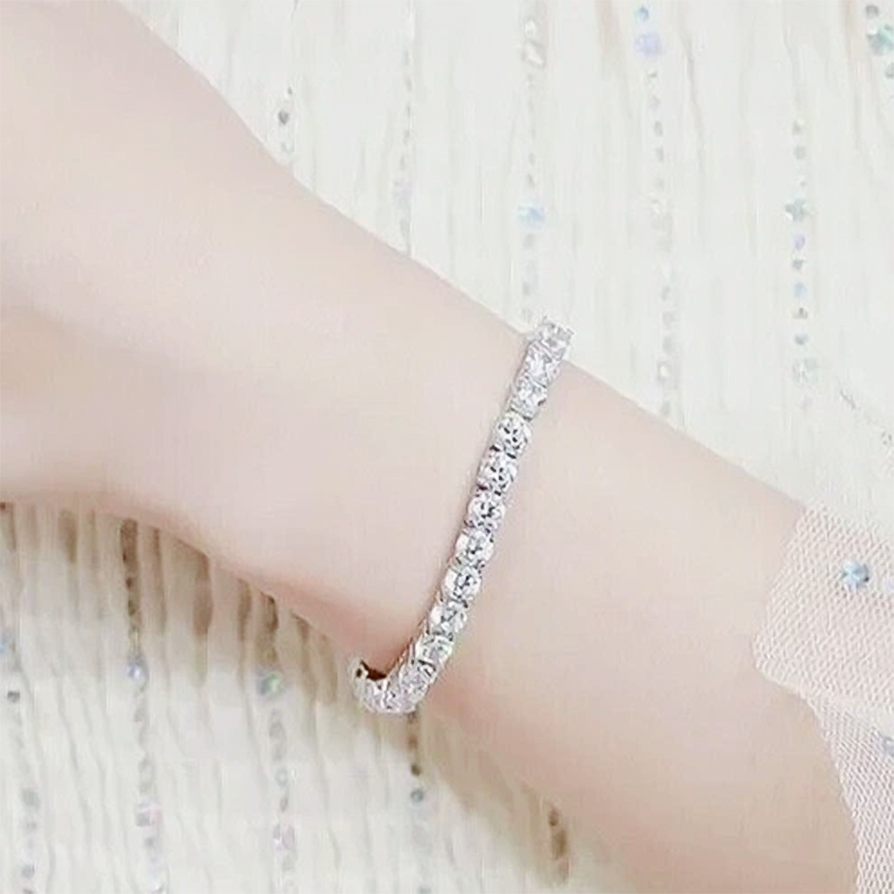5Ct Round Cut GH/VS Natural Diamond Tennis Bracelet Birthday Gift 14k White Gold - Image 4 - GEMHUB