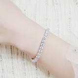 5Ct Round Cut GH/VS Natural Diamond Tennis Bracelet Birthday Gift 14k White Gold - Image 4 - GEMHUB