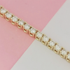 Women's Tennis Bracelet 14k Yellow Gold 4.20Ct Round Natural GH/VS Diamond - Image 2 - GEMHUB