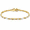 Women's Tennis Bracelet 14k Yellow Gold 4.20Ct Round Natural GH/VS Diamond