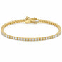 Women's Tennis Bracelet 14k Yellow Gold 4.20Ct Round Natural GH/VS Diamond