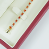 14k Gold Natural Orange Sapphire & Diamond Tennis Bracelet For Wedding Gift - Image 2 - GEMHUB