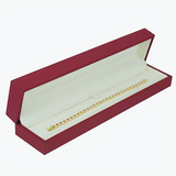 14k Gold Natural Orange Sapphire & Diamond Tennis Bracelet For Wedding Gift - Image 4 - GEMHUB