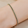 UGL Certified Natural Green Emerald Round Tennis Bracelet Daily Wear 14k Gold - Image 2 - GEMHUB