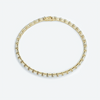 14k Yellow Gold 4.0Ct Emerald Cut Lab Grown GDGL Diamond Tennis Bracelet Women's - Image 2 - GEMHUB