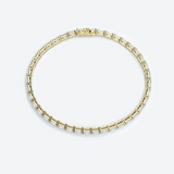 14k Yellow Gold 4.0Ct Emerald Cut Lab Grown GDGL Diamond Tennis Bracelet Women's - Image 2 - GEMHUB