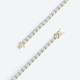 14k Yellow Gold 4.0Ct Emerald Cut Lab Grown GDGL Diamond Tennis Bracelet Women's - Image 3 - GEMHUB