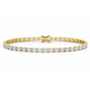 14k Yellow Gold 4.0Ct Emerald Cut Lab Grown GDGL Diamond Tennis Bracelet Women's
