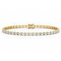 14k Yellow Gold 4.0Ct Emerald Cut Lab Grown GDGL Diamond Tennis Bracelet Women's