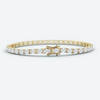 14k Yellow Gold 4.0Ct Emerald Cut Lab Grown GDGL Diamond Tennis Bracelet Women's - Image 4 - GEMHUB