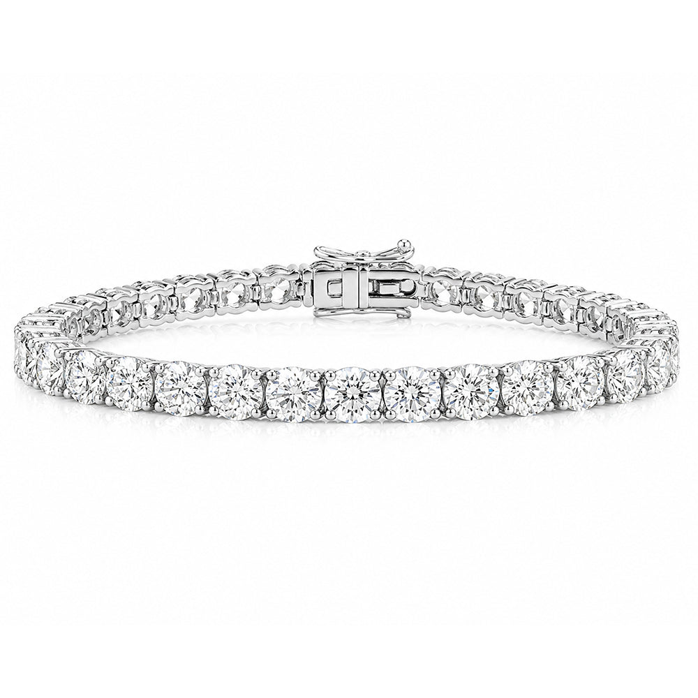 Luxurious Certified 6.50Ct Round Cut Natural Diamond Tennis Bracelet 14k Gold