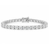Luxurious Certified 6.50Ct Round Cut Natural Diamond Tennis Bracelet 14k Gold