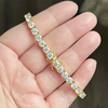 H-I-J/I1-I3 14k Yellow Gold 3.00CT Round Cut Natural Diamond Tennis Bracelet - Image 4 - GEMHUB