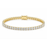 18k Yellow Gold 5.50Ct Round Certified Lab Grown/CVD Diamond Tennis Bracelet