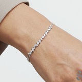 Fancy Charm Marquise Cut Natural Diamond Wedding Chain Tennis Bracelet 14k Gold - Image 3 - GEMHUB