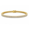(GH/SI-I2) 8Ct Natural Diamond Double Row Tennis Bracelet 14k Yellow Gold Unisex