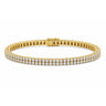 (GH/SI-I2) 8Ct Natural Diamond Double Row Tennis Bracelet 14k Yellow Gold Unisex in 14kt Yellow Gold