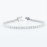 Certified 4.95Ct Round Natural Diamond Exquisite Tennis Bracelet 14k Gold GH/VS - Image 4 - GEMHUB