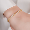 Valentine Special 3Ct Round IGI Natural Diamond Tennis Bracelet 14k Yellow Gold - GEMHUB