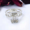 3.80 Ct Off White Moissanite Solitaire Ring – Wedding Gift Idea 18K Gold Plated Ver 18K Gold Plated