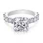 3.50 ct DEW Cushion Cut Off White Moissanite Ring in – Gift for Wife 18K Gold Plated Ve 18K Gold Plated
