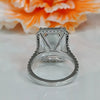 3.95 Ct Certified Radiant Cut Off White Moissanite Ring – Gift for Her 18K Gold Pla 18K Gold Plated