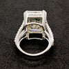 15.65 Ct Off White Moissanite Solitaire Ring Wedding Gift for Wife 18K Gold Plated 18K Gold Plated