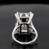 10 Ct Emerald Cut Off White Moissanite Ring Wedding Gift for Women 18K Gold Plated 18K Gold Plated