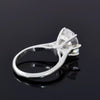 6.50 Ct Oval Cut Off White Moissanite Ring in Anniversary Gift Her 18K Gold Plated 18K Gold Plated