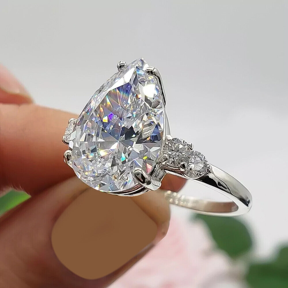 2.50 Ct Off White Moissanite Solitaire Ring in Birthday Gift Women 18K Gold Plated 18K Gold Plated