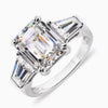 9.40 Ct Treated Off White Moissanite Ring in Birthday Gift for Her 18K Gold Plated 18K Gold Plated
