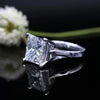 5 Ct Princess Cut Off White Moissanite Ring Gift for 4th of July 18K Gold Plated Ve 18K Gold Plated