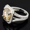 8.60 Ct Champagne Moissanite Men's Ring in – July Anniversary Gift 18K Gold Plated 18K Gold Plated