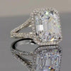 7.50 Ct Off White Treated Moissanite Ring Wedding Gift for Women 18K Gold Plated Ve 18K Gold Plated