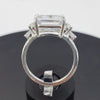 5.70 Ct Emerald Cut Off White Moissanite Ring Birthday Gift Wife 18K Gold Plated Ve 18K Gold Plated