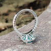 5.20 Ct Blue Moissanite Radiant Ring – Wedding or Birthday Gift 18K Gold Plated Ver 18K Gold Plated