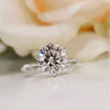3.70 Ct Certified White Moissanite Statement Ring – Christmas Deal 18K Gold Plated 18K Gold Plated