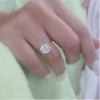 3.70 Ct Certified White Moissanite Statement Ring – Christmas Deal 18K Gold Plated 18K Gold Plated