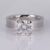 2.80 Ct Certified Round White Moissanite Ring – Gift for Anniversary 18K Gold Plate 18K Gold Plated